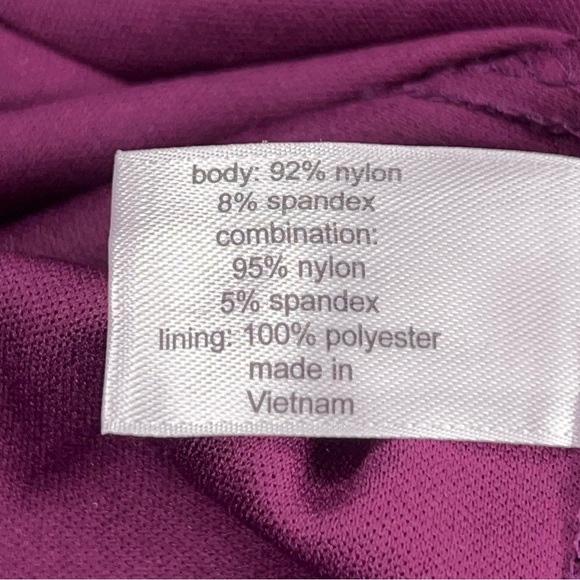 Size 22/24 Lane Bryant Purple Fuchsia Dress Lined Event Bell Sleeve Party Plus - Picture 14 of 16
